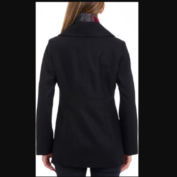 NWT London Fog Double Breasted Peacoat w Scarf, XL - Picture 4 of 8